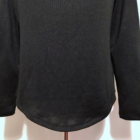 Jenni NWT Black Long Sleeves Sleepwear Top Women S - Picture 3 of 9